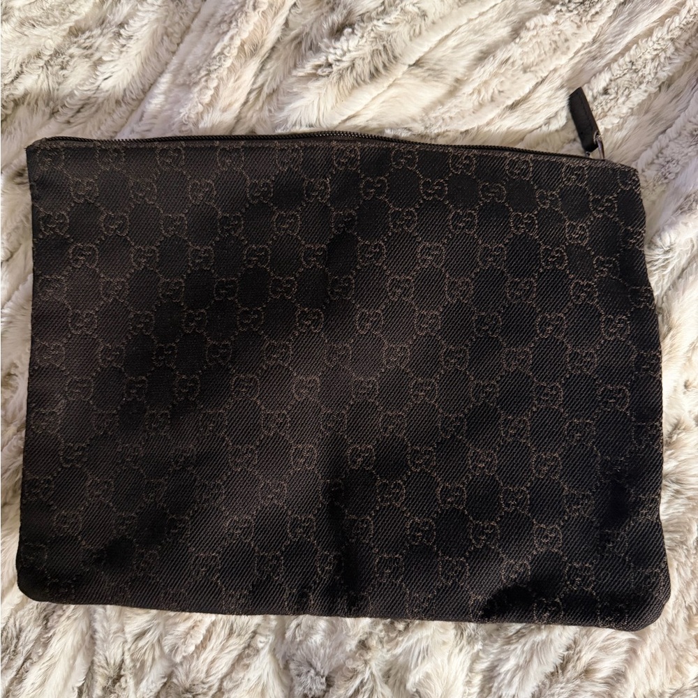 Gucci GG Dark Brown Monogram Soft Canvas Weekender Duffel Bag/Carryon Bag - Picture 10 of 16